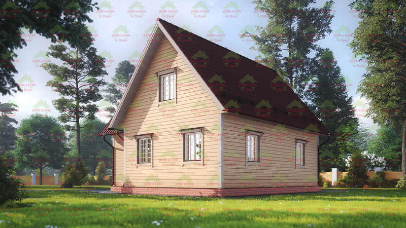 Каркасный дом 9*9 м. "Светогорск". Каркасный дом. Ракурс 4.
